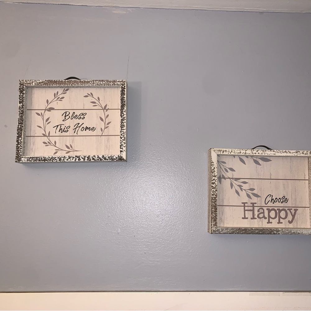 Decorative Wall Art Set with Inspirational Quotes